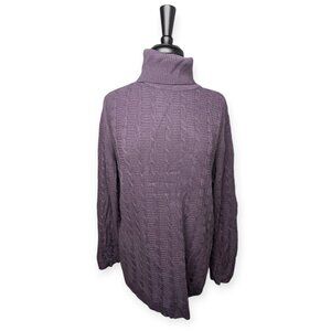 Croft & Barrow Purple Long Sleeve Turtleneck Sweater Women's Size XXL